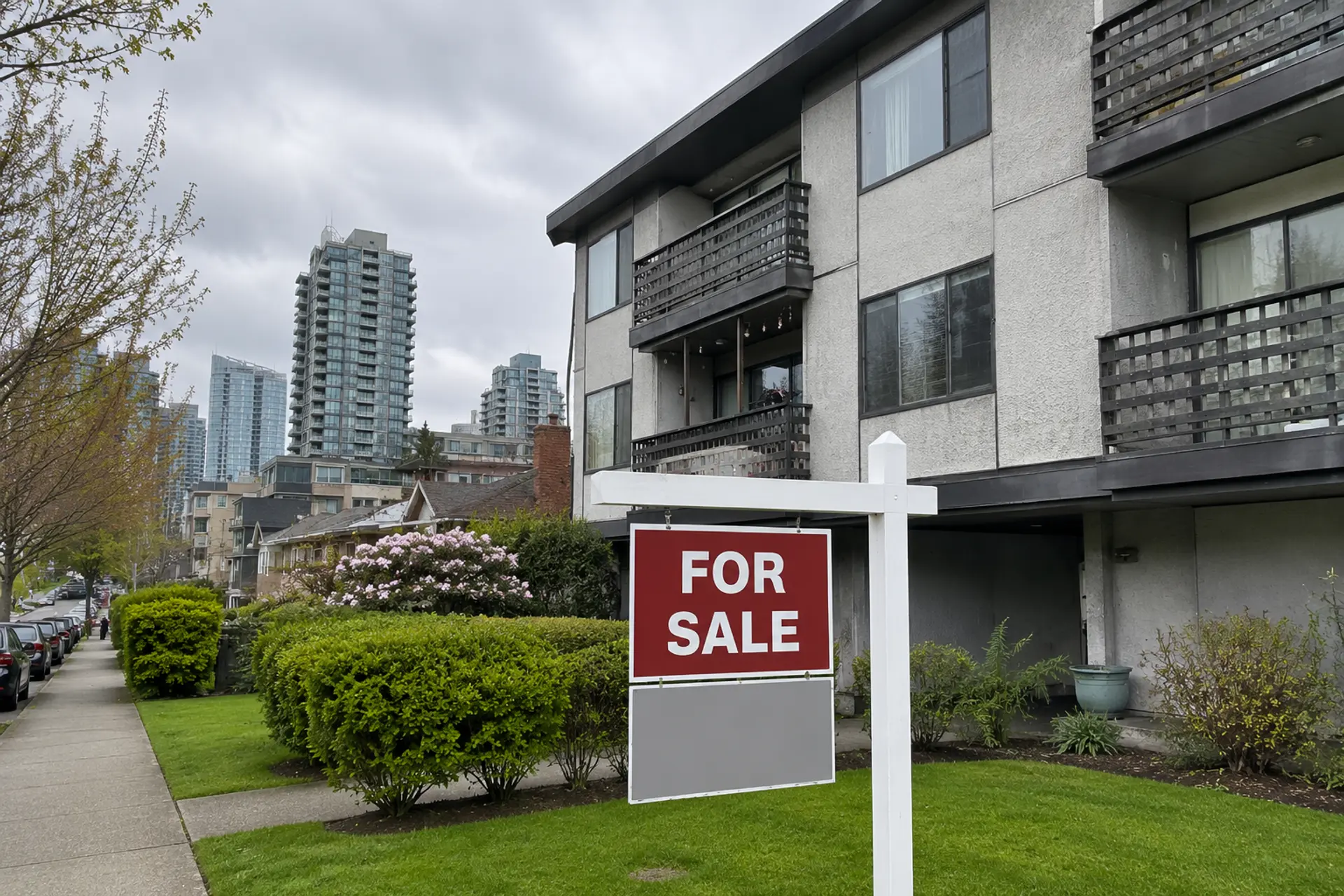 BC rental property For Sale sign condo Metro Vancouver